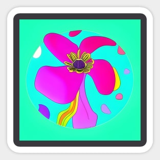 Psychedelic Flower 3 | AI Generated design by @remlorart T-Shirt Sticker